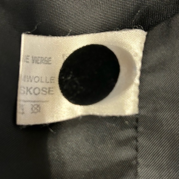 Vintage Louis Feraud Wool Blazer Evening Jacket Velvet Embroidery Size 8 Black - Picture 7 of 9